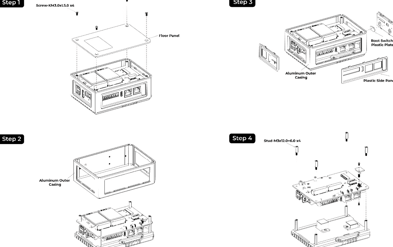 reComputer R1000组装指南 - 硬件组装和外围设备安装分步说明