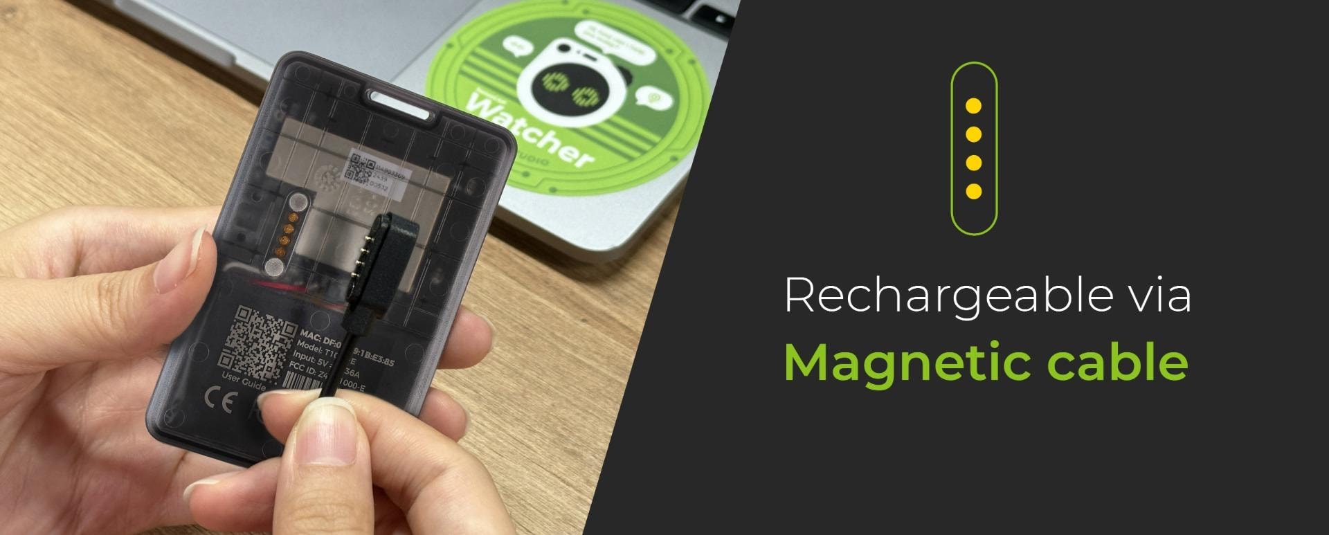 T1000-E 4针充电线和连接接口展示