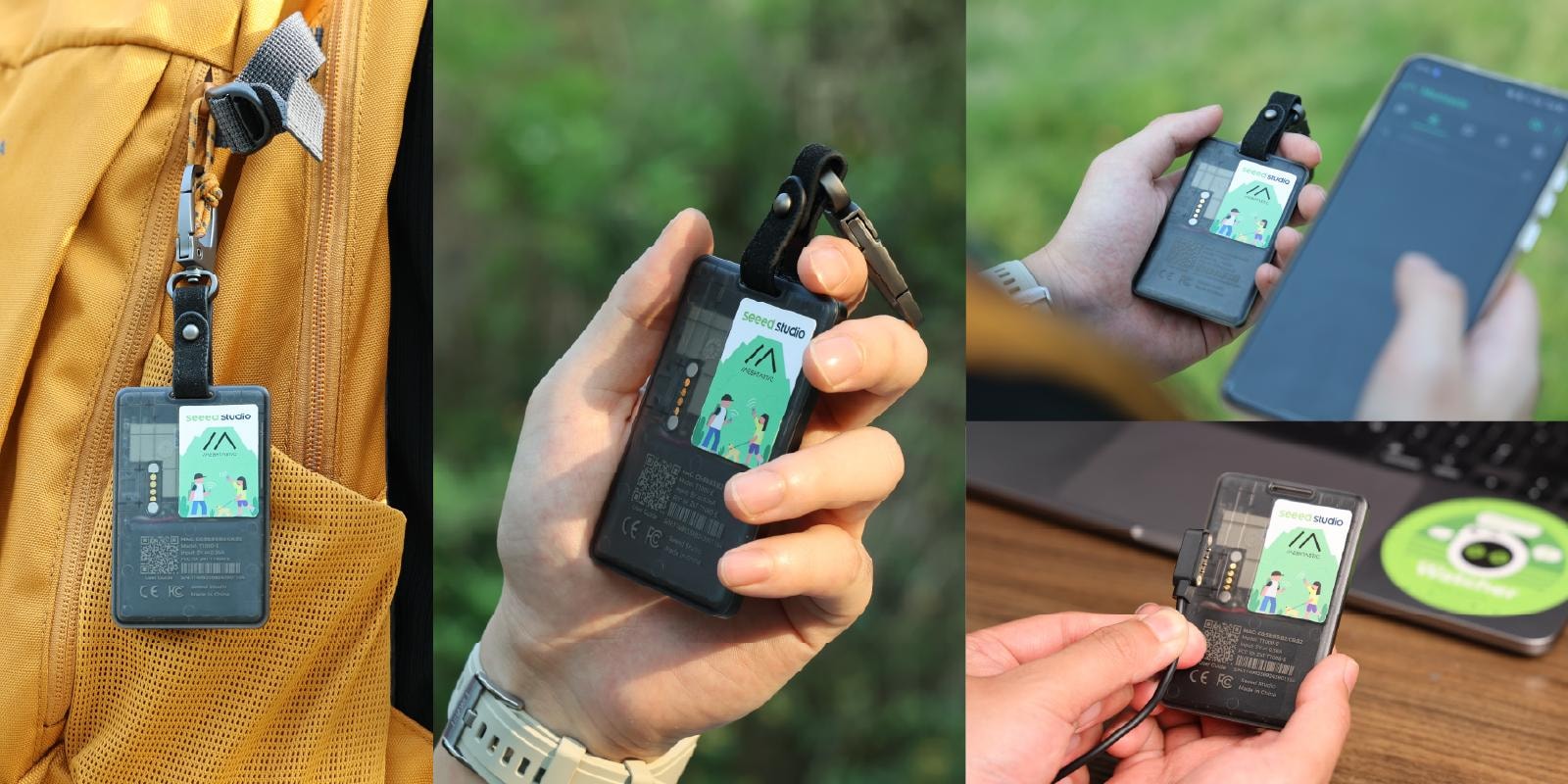 SenseCAP Card Tracker T1000-E 产品概览，信用卡尺寸传感器设计